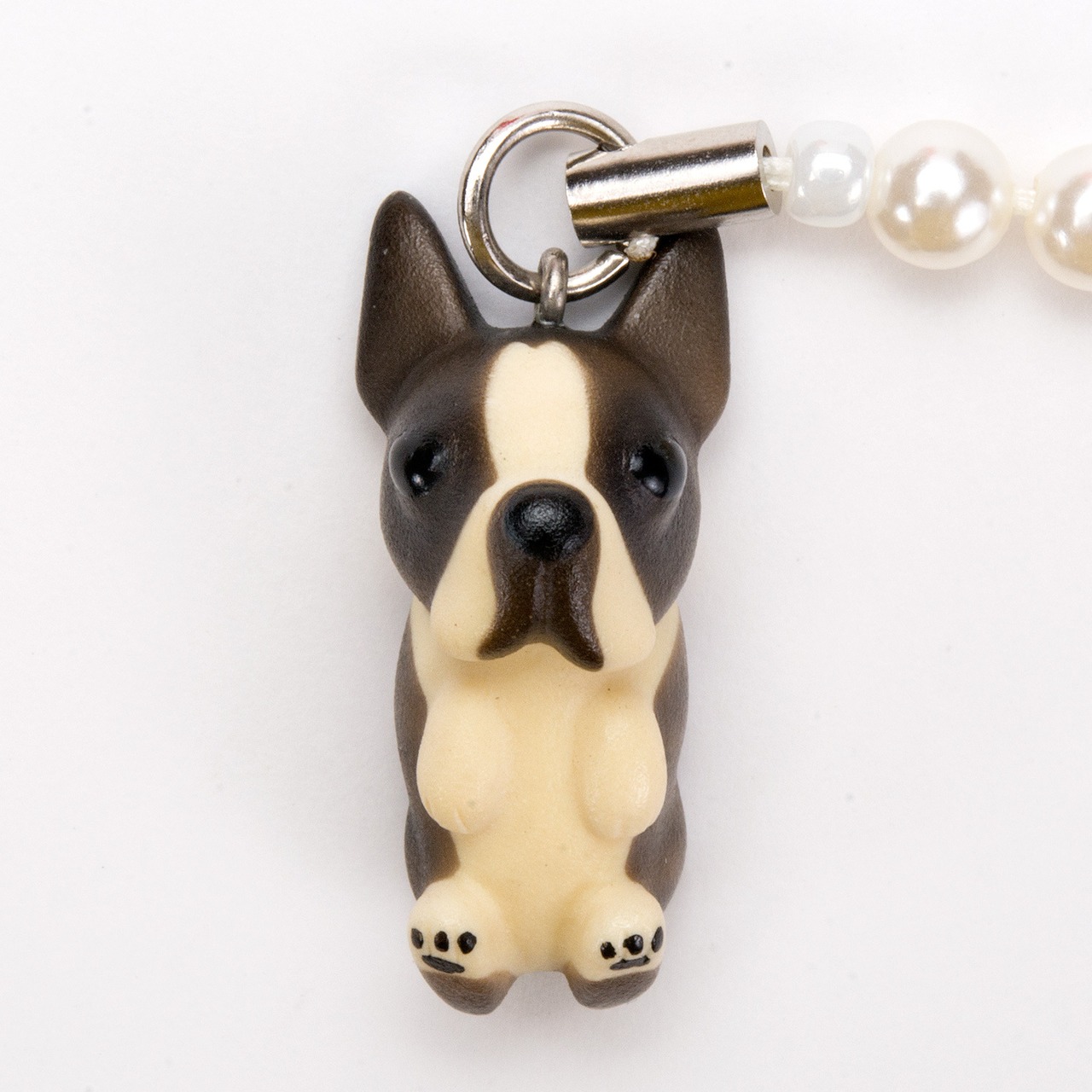 Dog 92 Boston Terrier ボストンテリア ブリンドル ビーズ ストラップ DN-9001