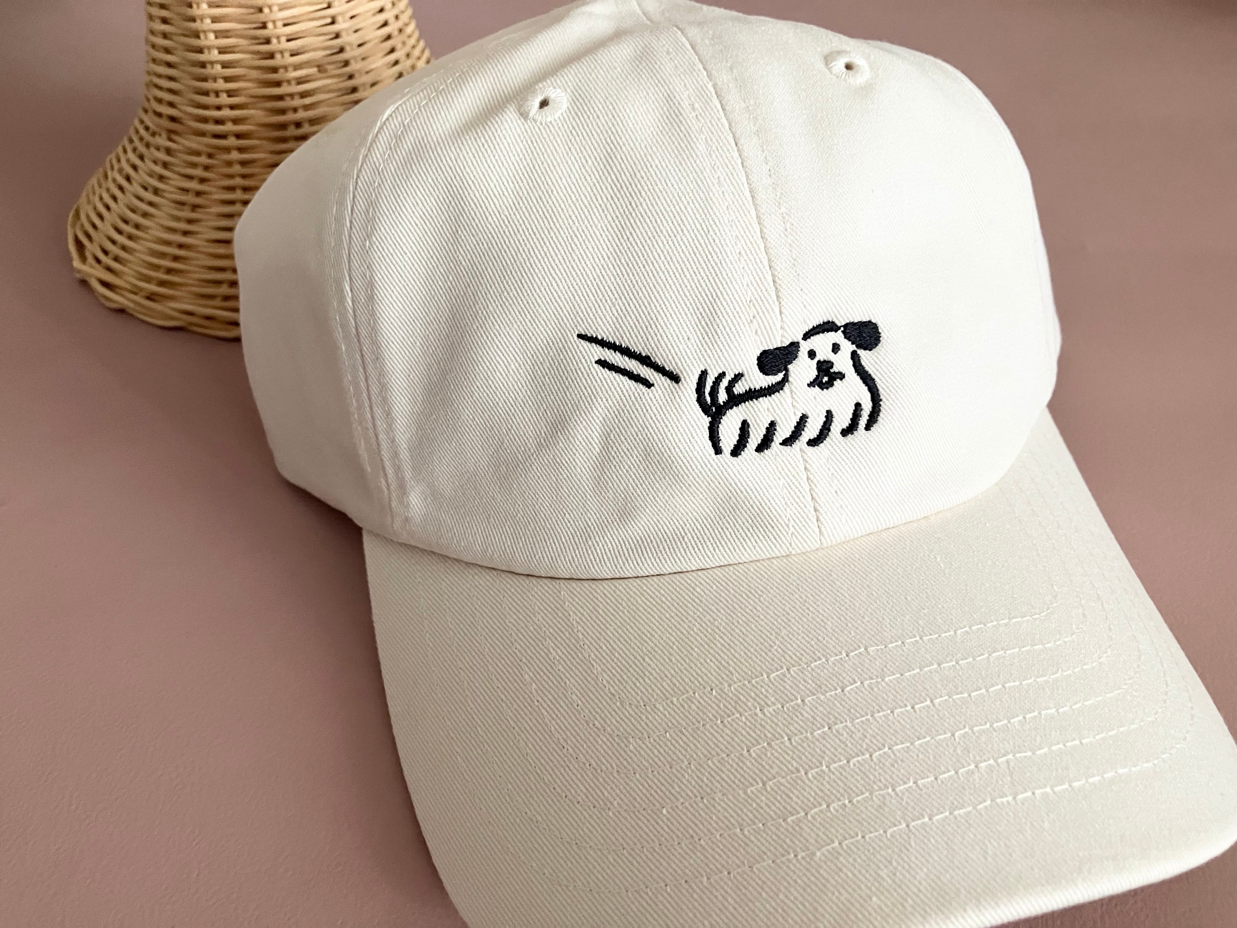 wansaka」の刺繍キャップ アイボリー | yukino shop