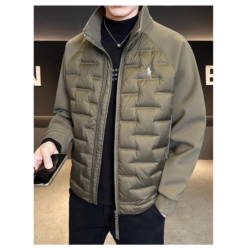 異素材切替中綿キルトスタンドカラーアウター 3color OJ0637