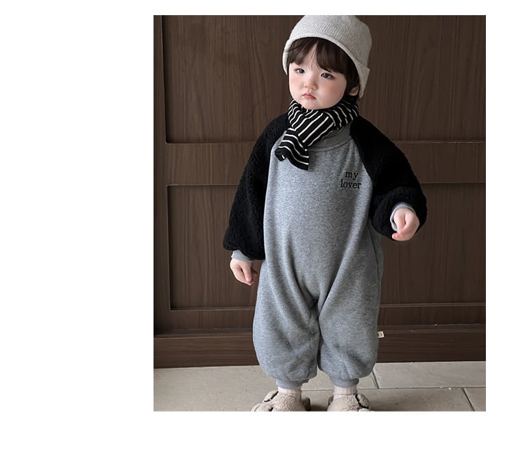 2color 裏起毛my loverカバーオール