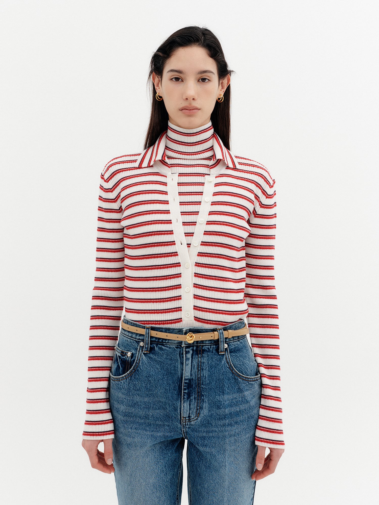 BOHEMIAN SEOUL] LAYERED TRACK TANK TOP, BLACK 正規品 韓国ブランド
