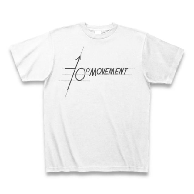 70°MOVEMENT オリジナルTシャツ 白 70degT002