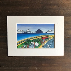 Matted Print【QUIET DAY OF SHONAN】富士山×湘南ビーチ A4サイズ