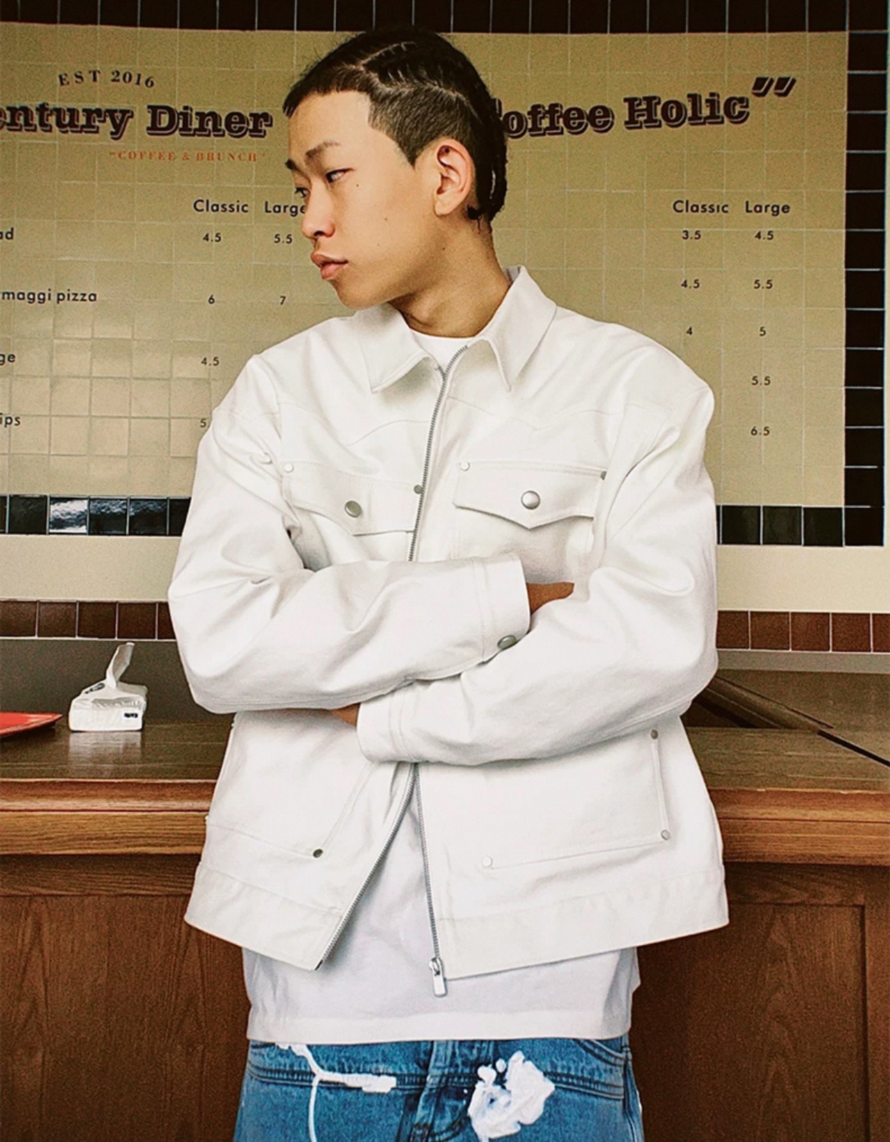 2COLOR/SOUTH studs zip jacket - 13