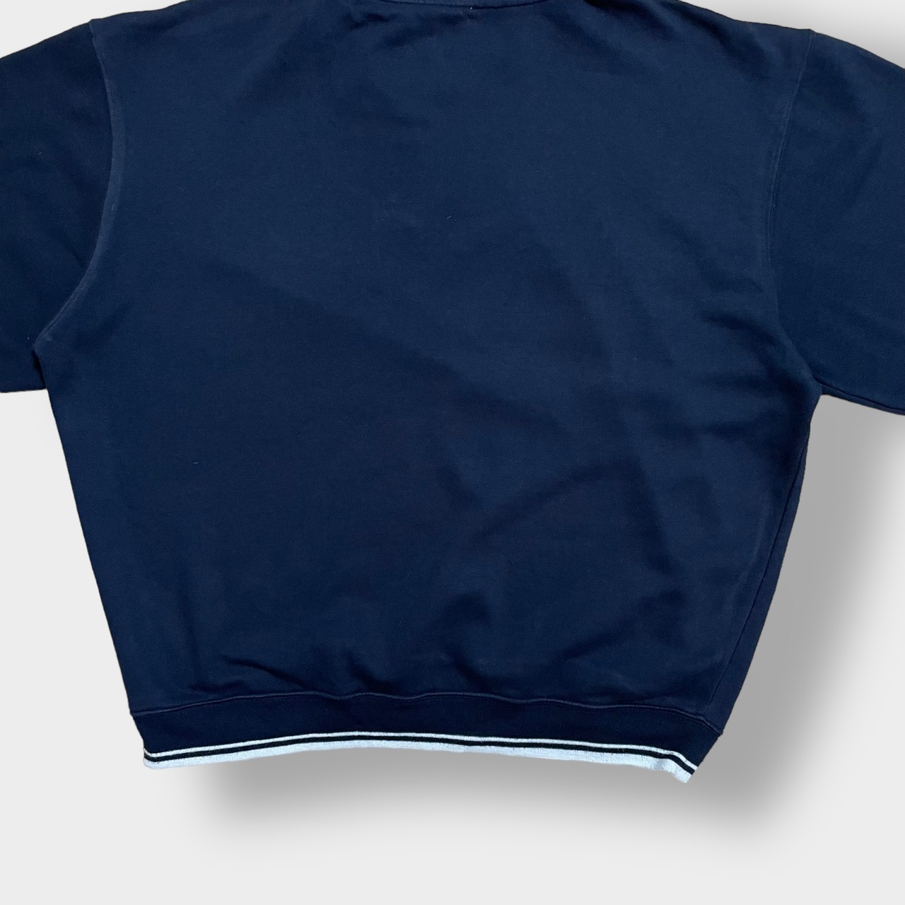 Carnival ハーフジップ スウェット ワンポイント 刺繍  ロゴ プルオーバー トレーナー 2XL ビッグシルエット ネイビー カーニバル US古着