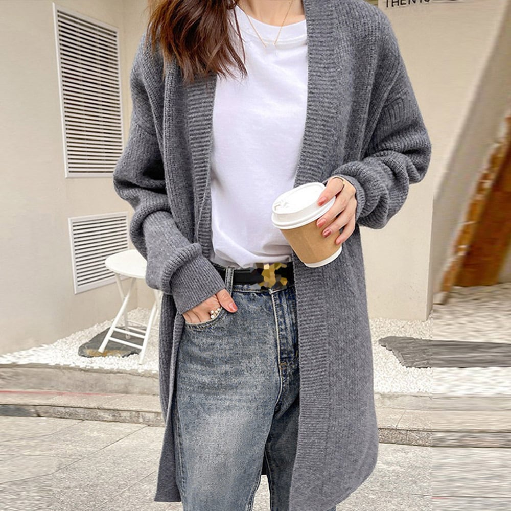 ロング ニット カーディガン レディース 春秋冬 アウター きれいめ 大人 かわいい おしゃれ 羽織り フェミニン 防寒 ドロップショルダー 大人可愛い 大人女子