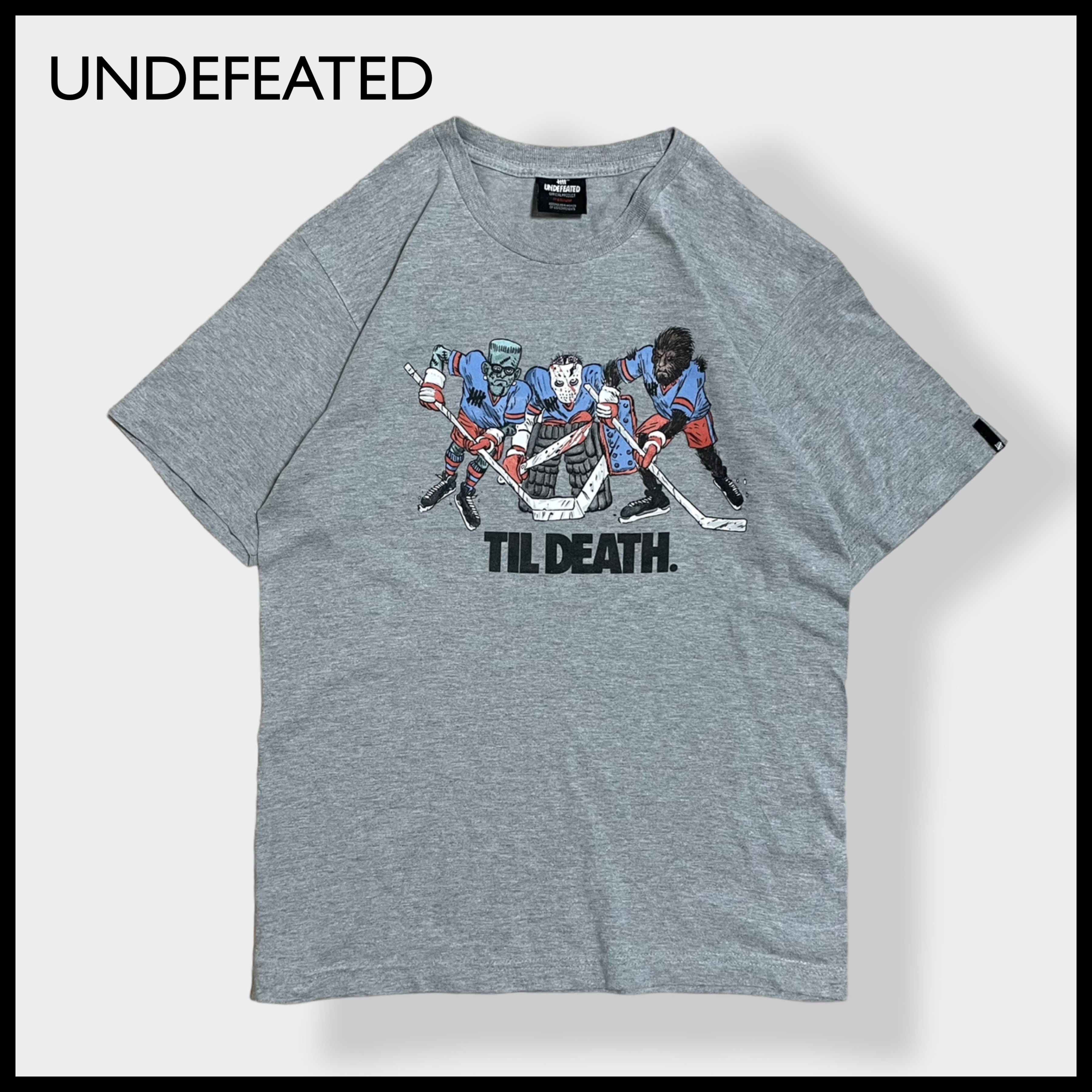 UNDEFEATED】メキシコ製 プリント TIL DEATH ロゴ Tシャツ イラスト