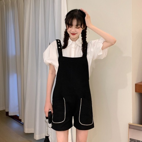 ✞ スタンダードきれいめ☆♥カワイイ♥ブラックパンツ 大人女子☆スリーブシャツブラウス ランタンスリーブ レトロ ✞ゴスロリ SM ミリ 甘ロリ クラロリ 和ロリ エレガント 黒ロリ 姫ロリ 華ロリ BB-BB2286074