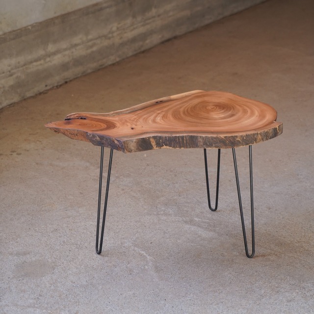 欅の輪切り コーヒーテーブル⑤（高さ・カラー変更無料）