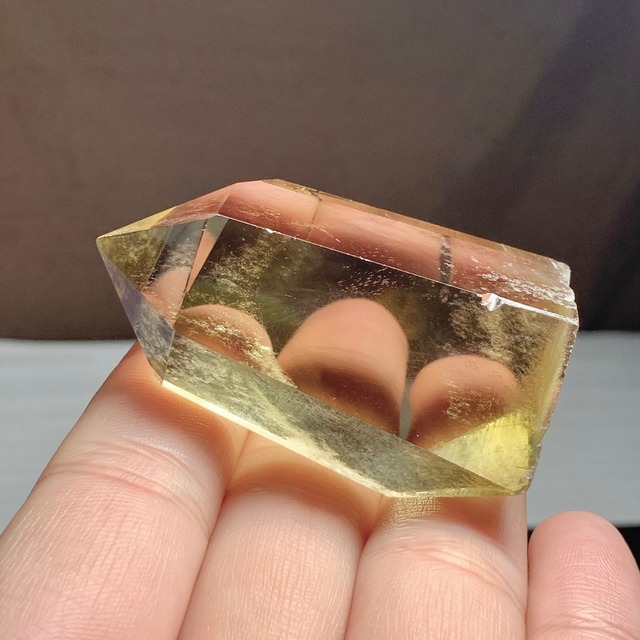 1.超透明☆天使の梯子☆エンジェルラダー・オリーブシトリン ポイント