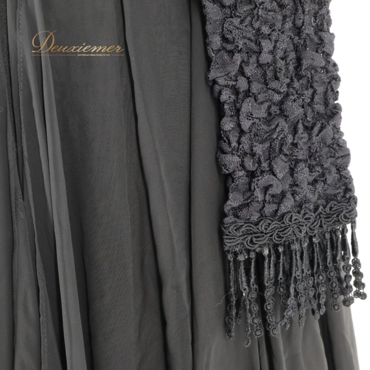 社交ダンス 衣装 ラテン ドレス ワンピース パーティドレス 黒 レース フリンジ ダンス パーティ 発表会 長袖 ブラックパンサー 日本製 ブラック系 社交ダンス 衣装 パーティ ワンピース ステージ衣装 ダンスウェア フリンジデザイン パーティ用ドレス エレガント 黒ドレス ロマンティック 発表会用