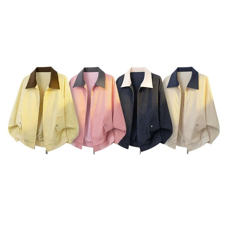 バイカラーカジュアルジャケット C10703