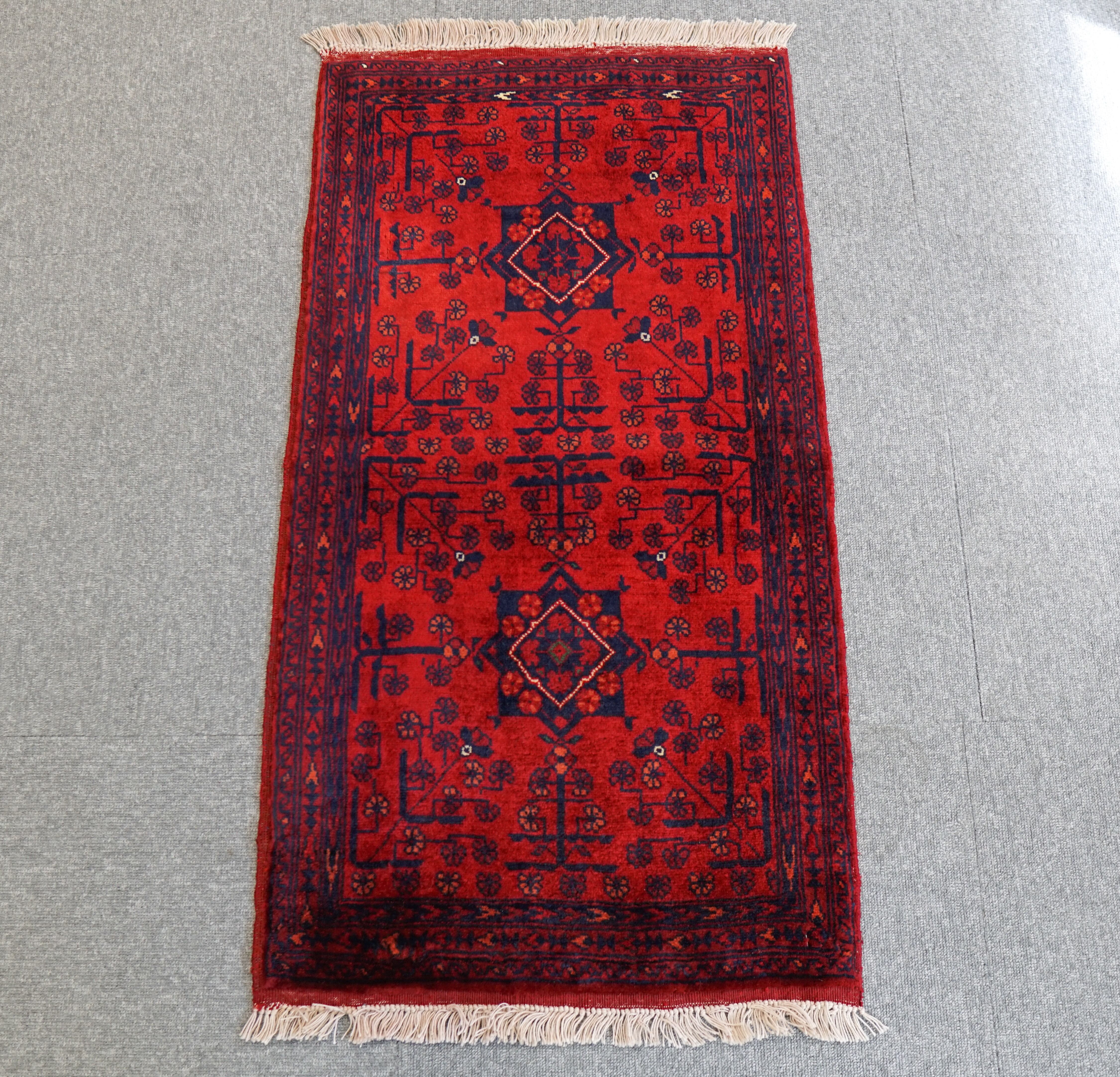 98×52cm【アフガニスタン手織り絨毯 カールモハメディ】 | Decorworks