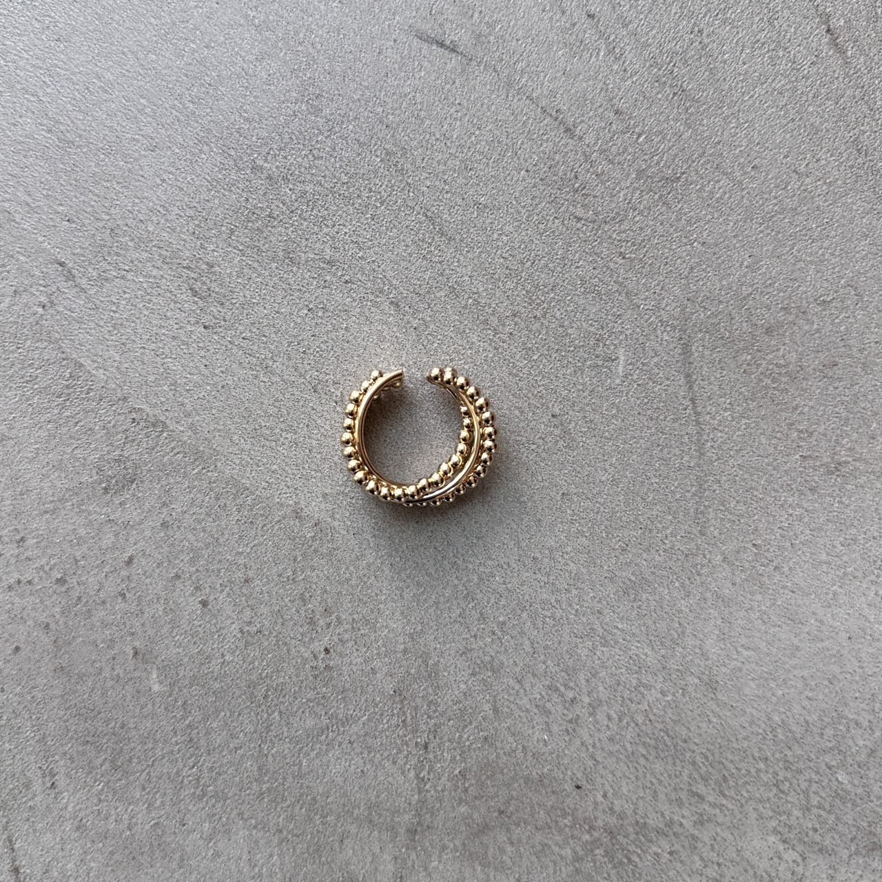 tangled ball cuff ring/gold