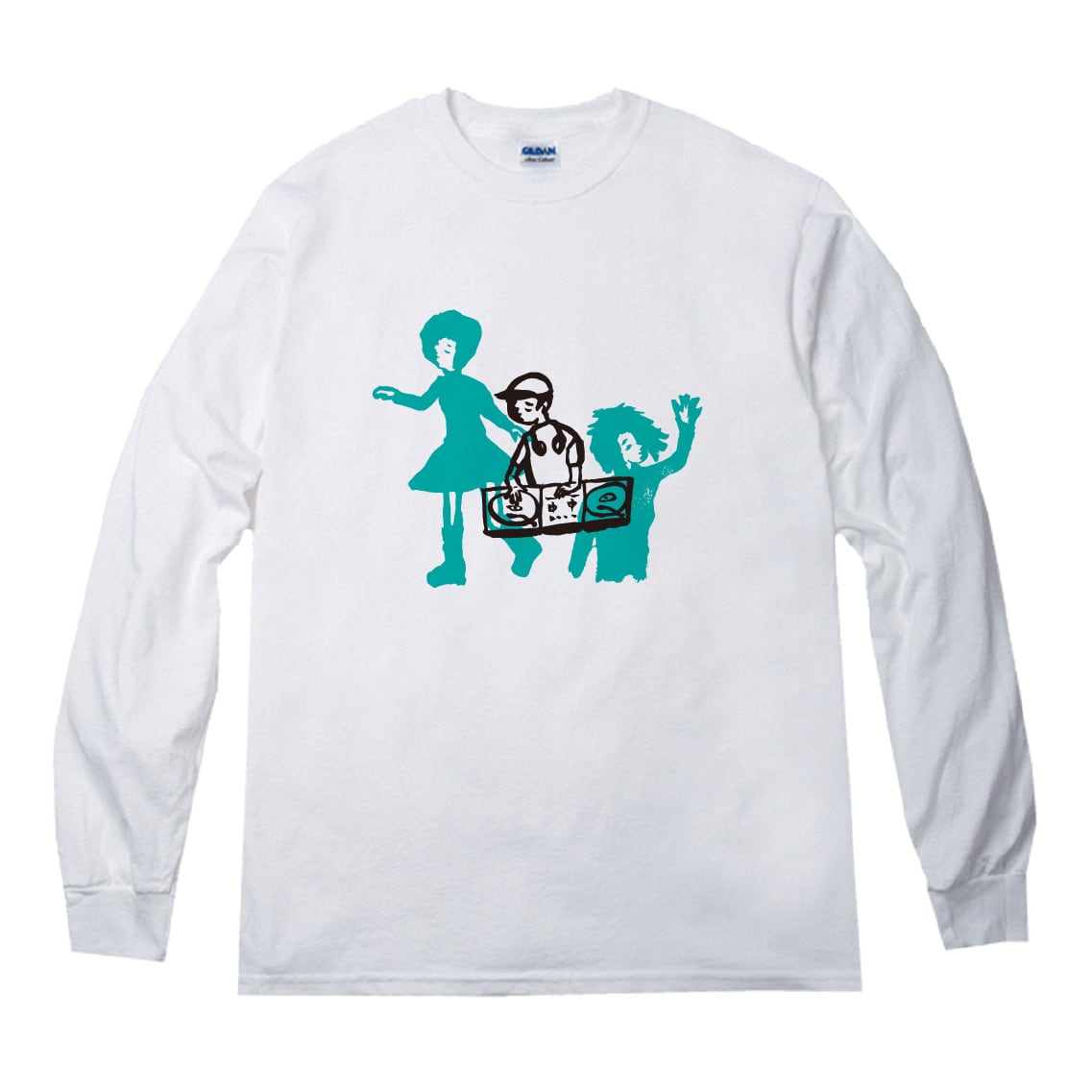 座敷DJ ロンT（白×グリーン） | SAKRA.JP STORE