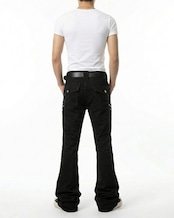 【数量限定】スタッズジップフレアデニム(OR-H6610)