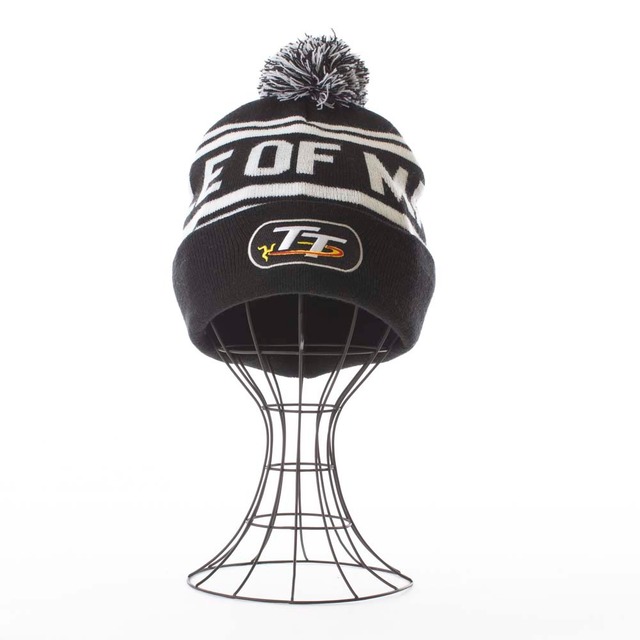 Isle of Man TT Bobble Hat Black