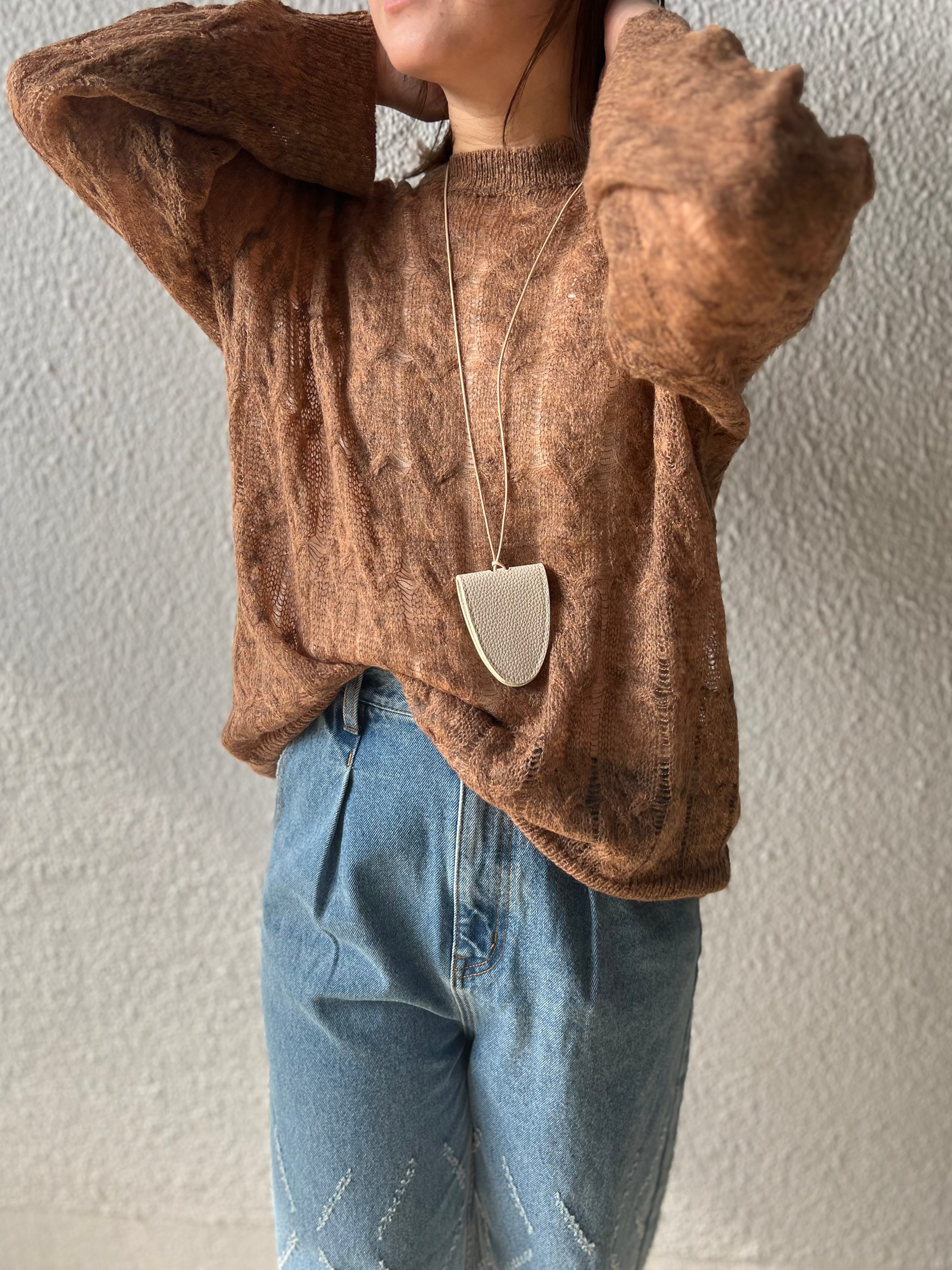 【SELECT】シアークルーネックプルオーバー 29-0427