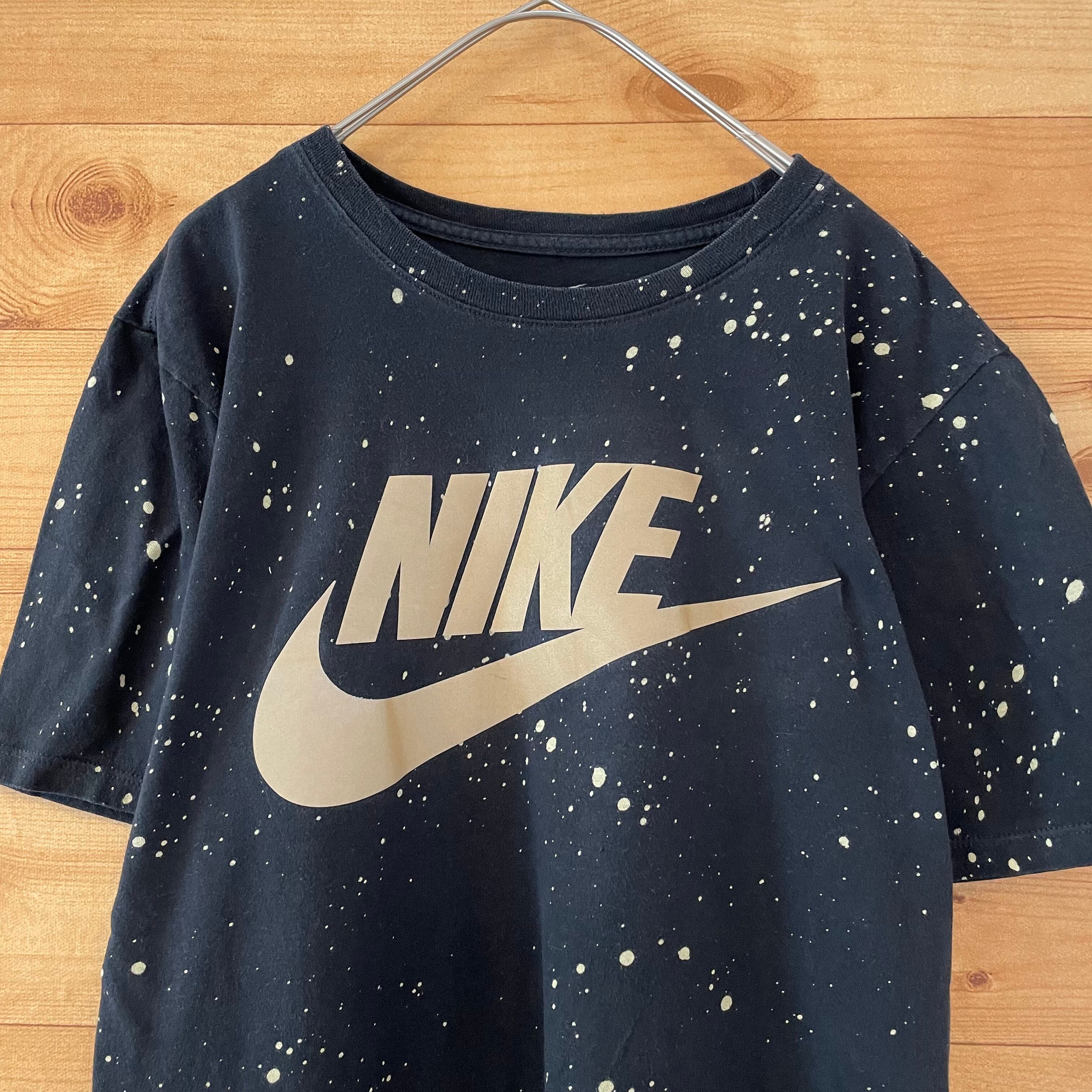 NIKE】ペイント加工 プリントTシャツ ロゴ ナイキ Sサイズ us古着