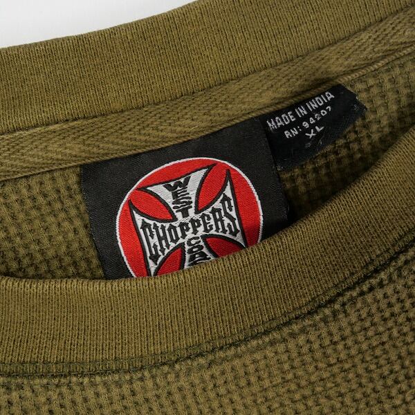 west coast choppers サーマル ヴィンテージTシャツ カーキ Size【XL】 VINTAGE ヴィンテージ West Coast Choppers ウェスト