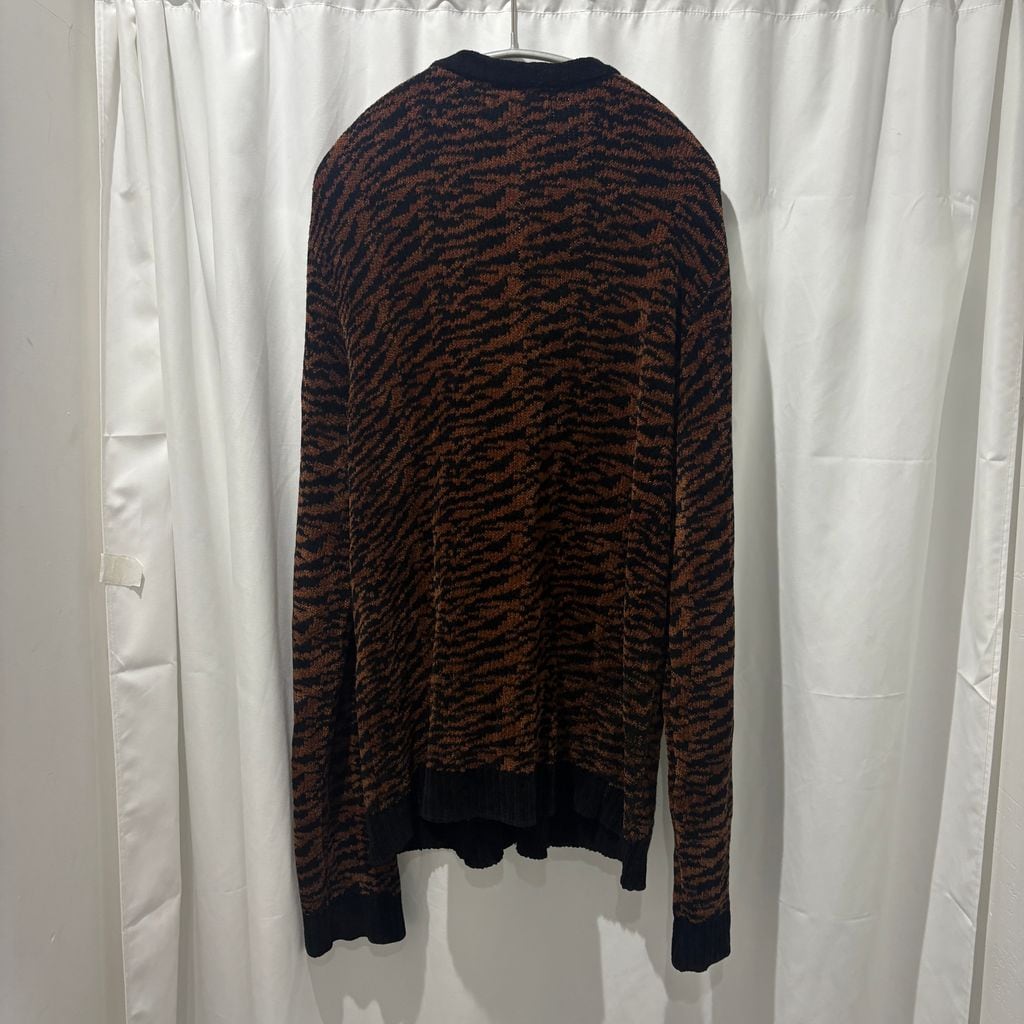 ERNEST W.BAKER アーネストダブルベイカー Zebra Jacquard Cardigan