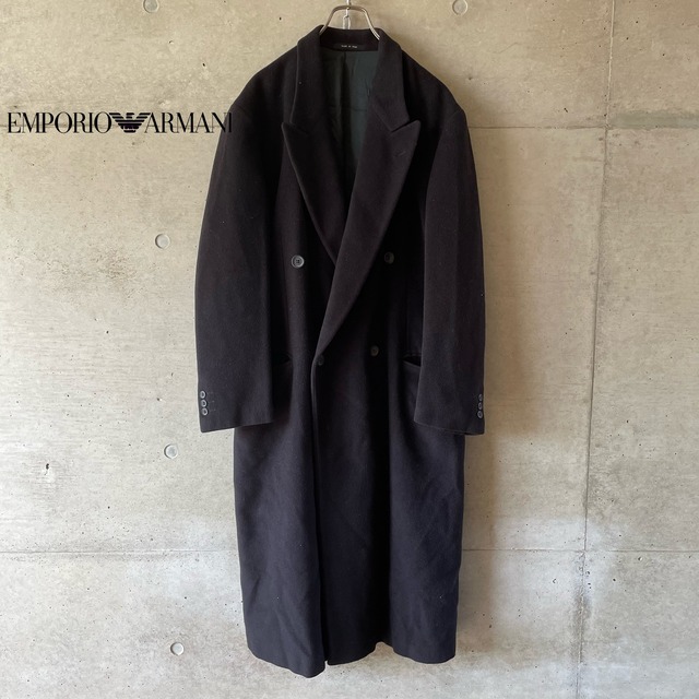 【EMPORIO ARMANI】made in Italy cashmere blend coat(lsize)0417/tokyo