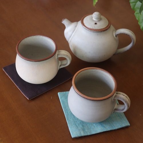 会津木綿 コースター Aizu cotton Coaster  #190-4