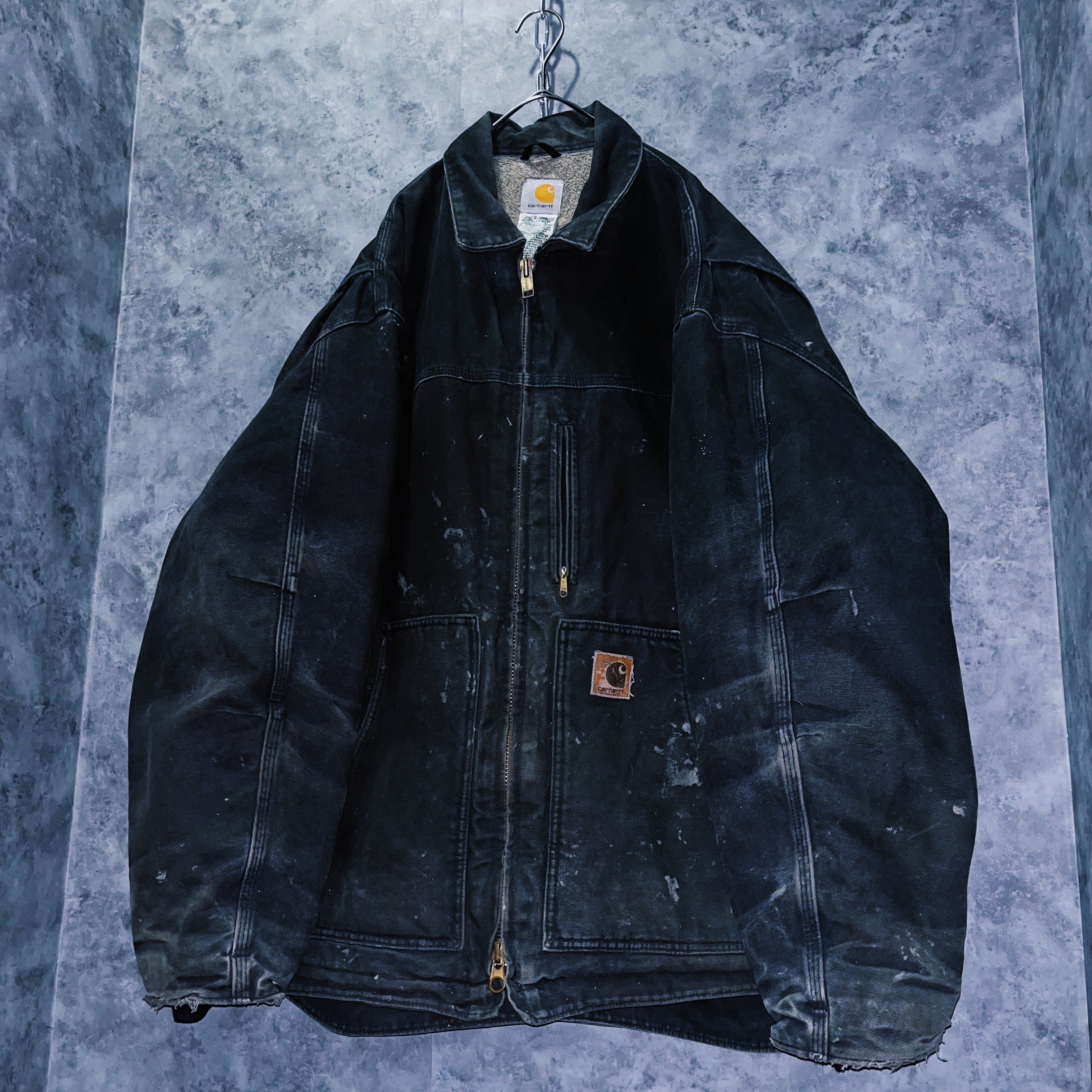 doppio】vintage “Carhartt” made in USA dirt design duck