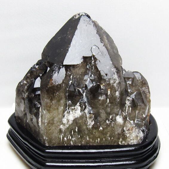 8.3Kg モリオン 黒水晶 原石 エレスチャル 台座付属 一点物 191-567