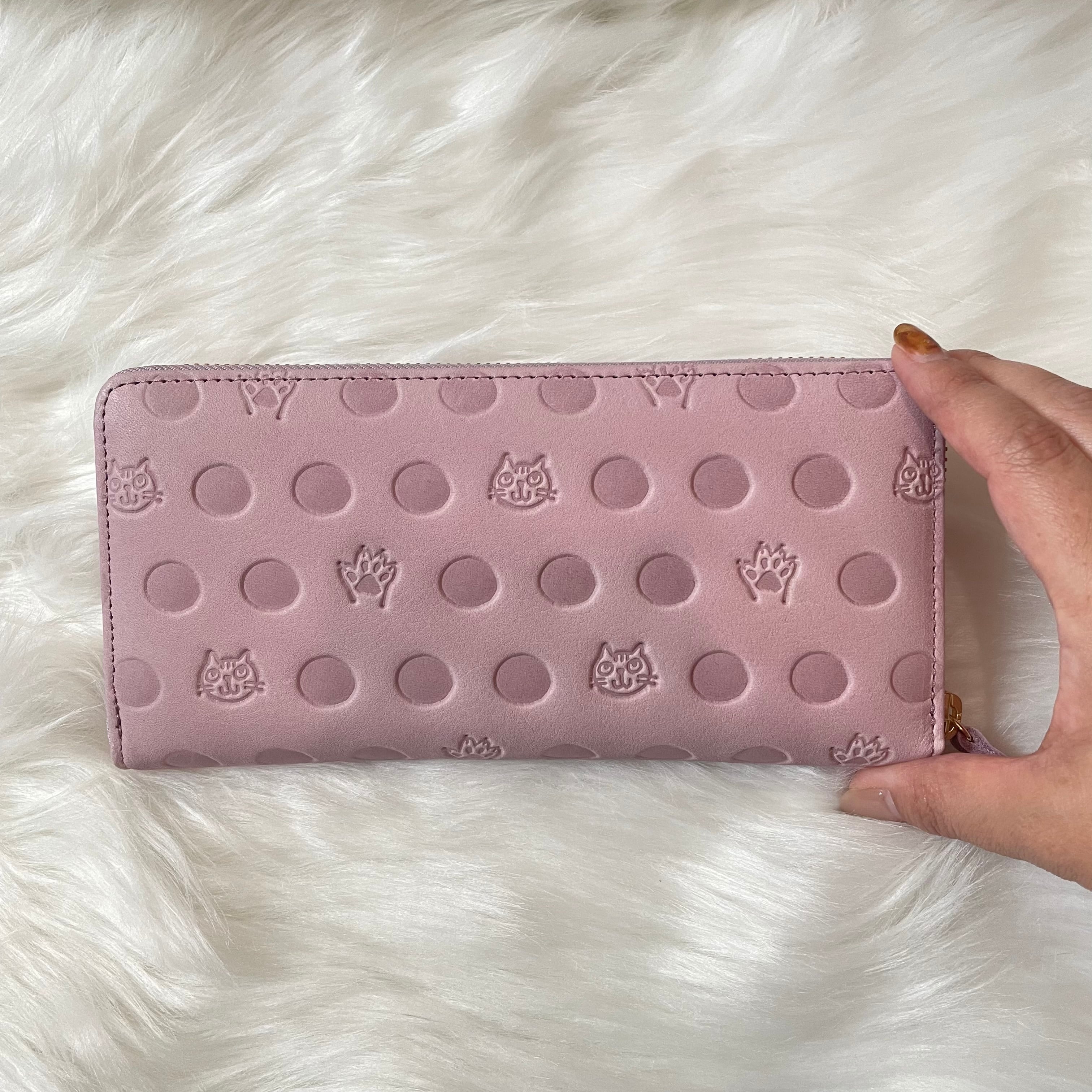 猫柄財布|ラウンドファスナー長財布|撫子色(なでしこいろ)ねこ ネコ 猫雑貨 猫グッズ かわいい 猫好き 一粒万倍日 天赦日 寅の日 レディース サイフ 牛革 ギフト プレゼント 日本製