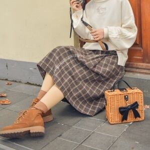 レトロガール ルーズチェックスカート A0021 Retro N