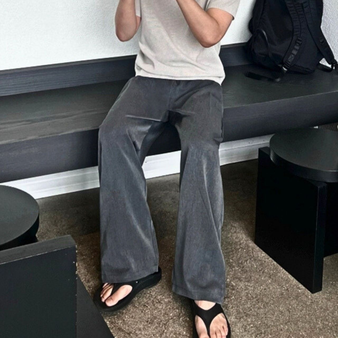 きれいめドレープワイドパンツ　MT0080424