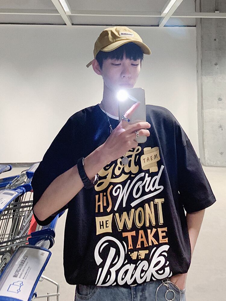 全3色 Tシャツ カットソー プリント カジュアル シンプル