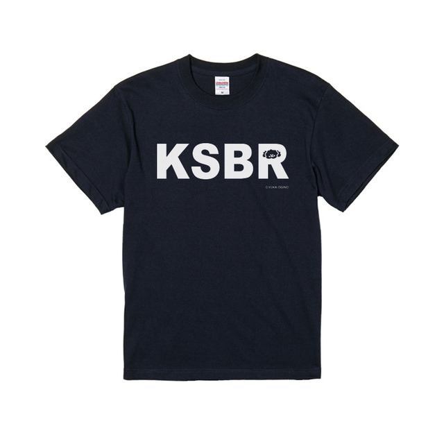 KSBR　半袖Tシャツ　ネイビー地に白文字　S-XL