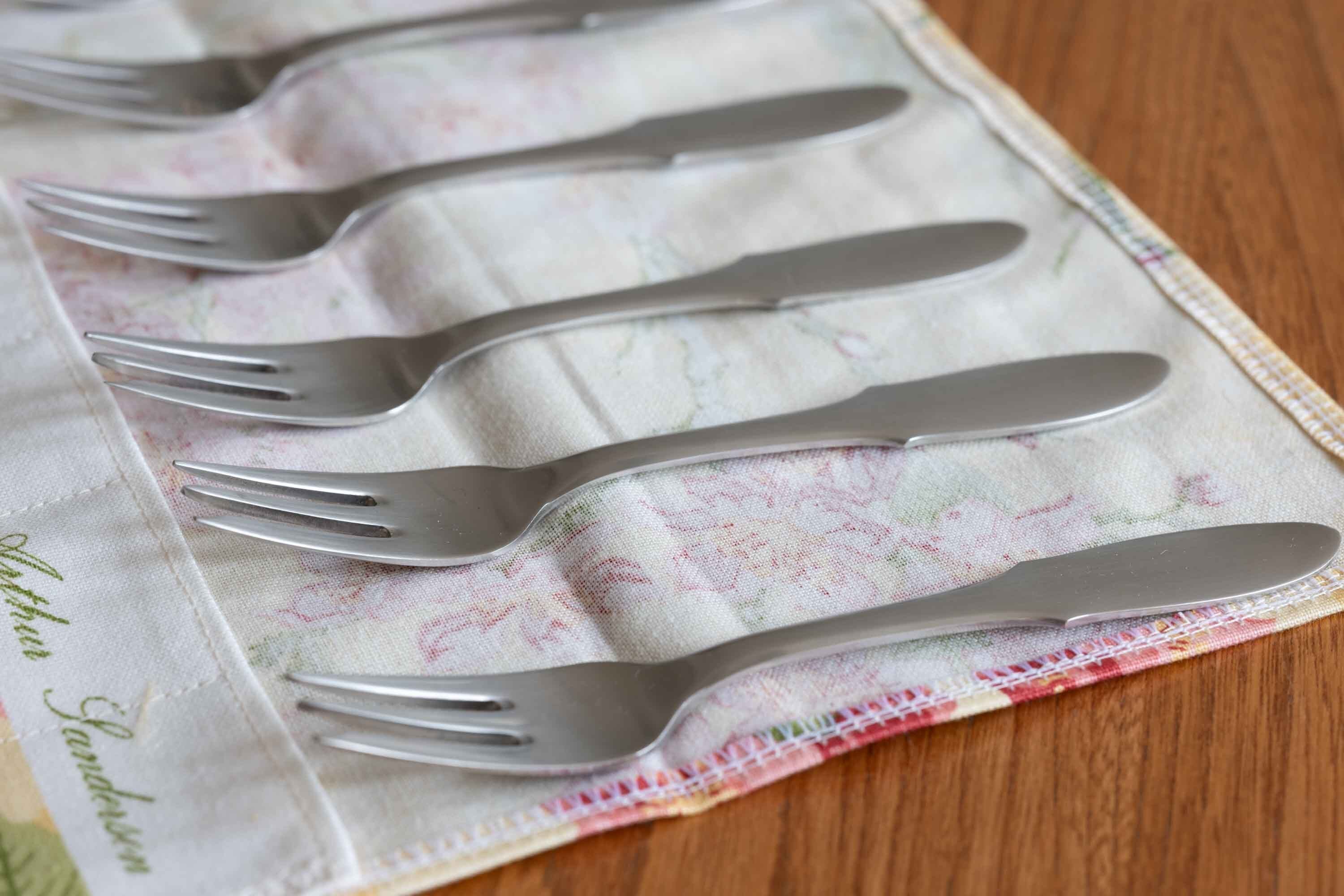 Mitra (ミトラ) ケーキフォーク 6本 オリジナルカトラリー入れ付 Georg Jensen(ジョージ・ジェンセン)1941年〜