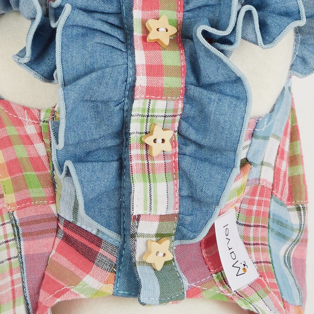 【美品】Marvel マルベル パッチワークデニムワンピース ☆パッチワークデニムワンピース | Marvel powered by BASE MARVEL