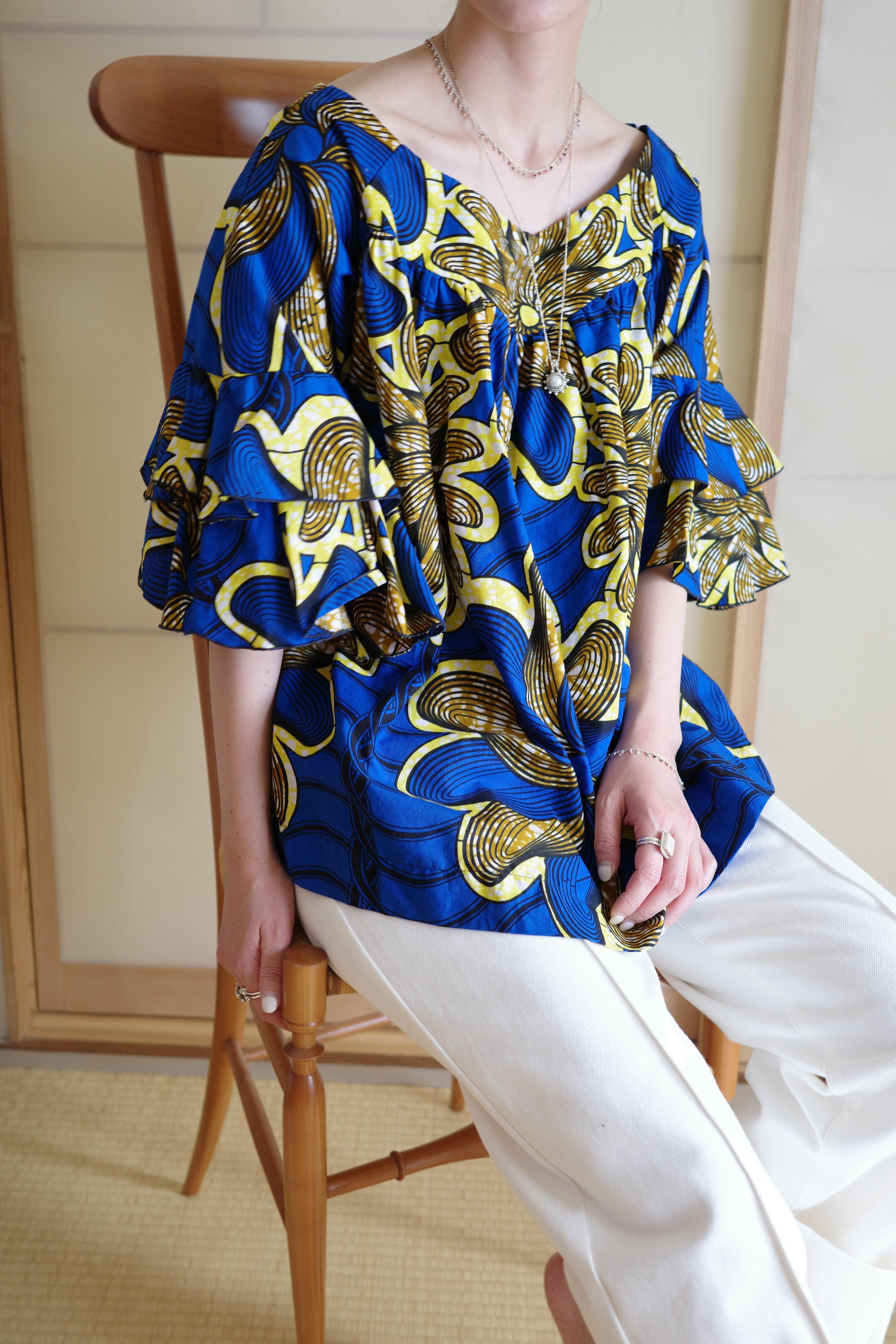 1980-90s African print top