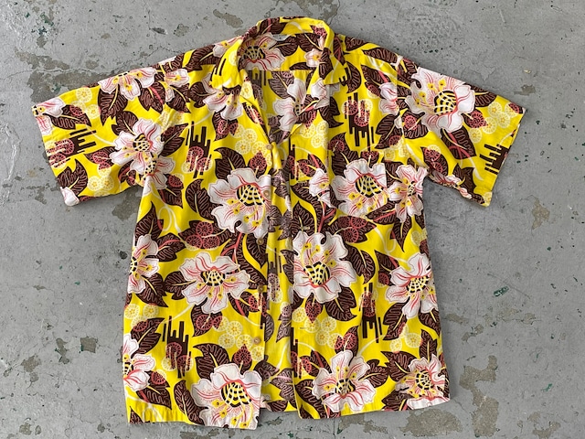 MADE IN HAWAII 60S SS SHIRT YELLOW XL 96695