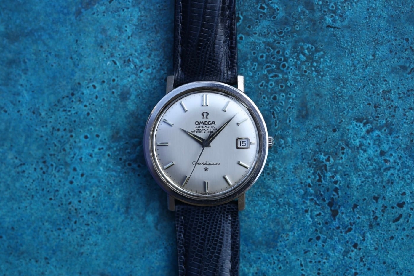 OMEGA】 1966年製 コンステレーション デイト ボンベダイヤル 格納竜頭