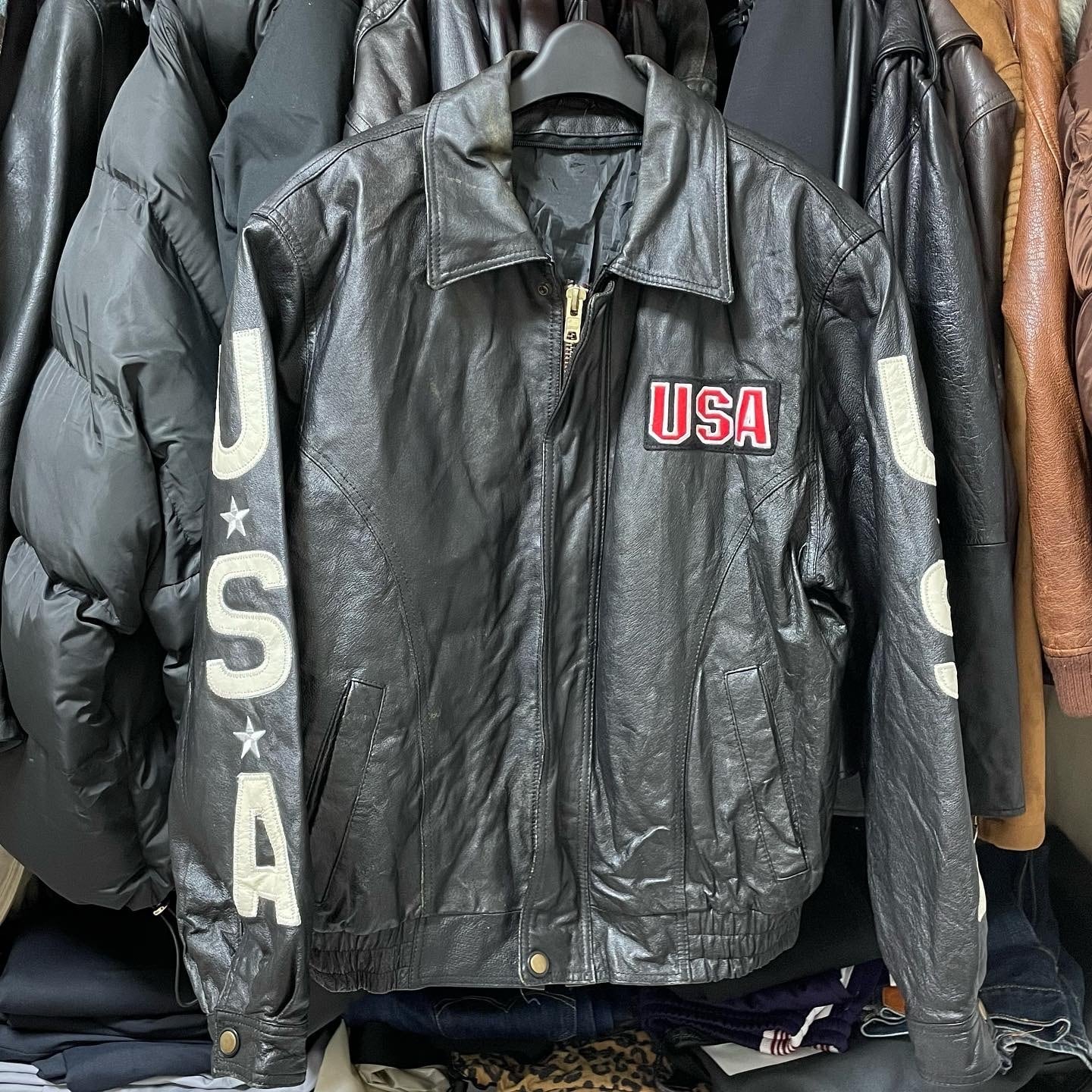 VINTAGE レザージャケット シングルライダース ブラック USA VINTAGE レザージャケット シングルライダース ブラック USA