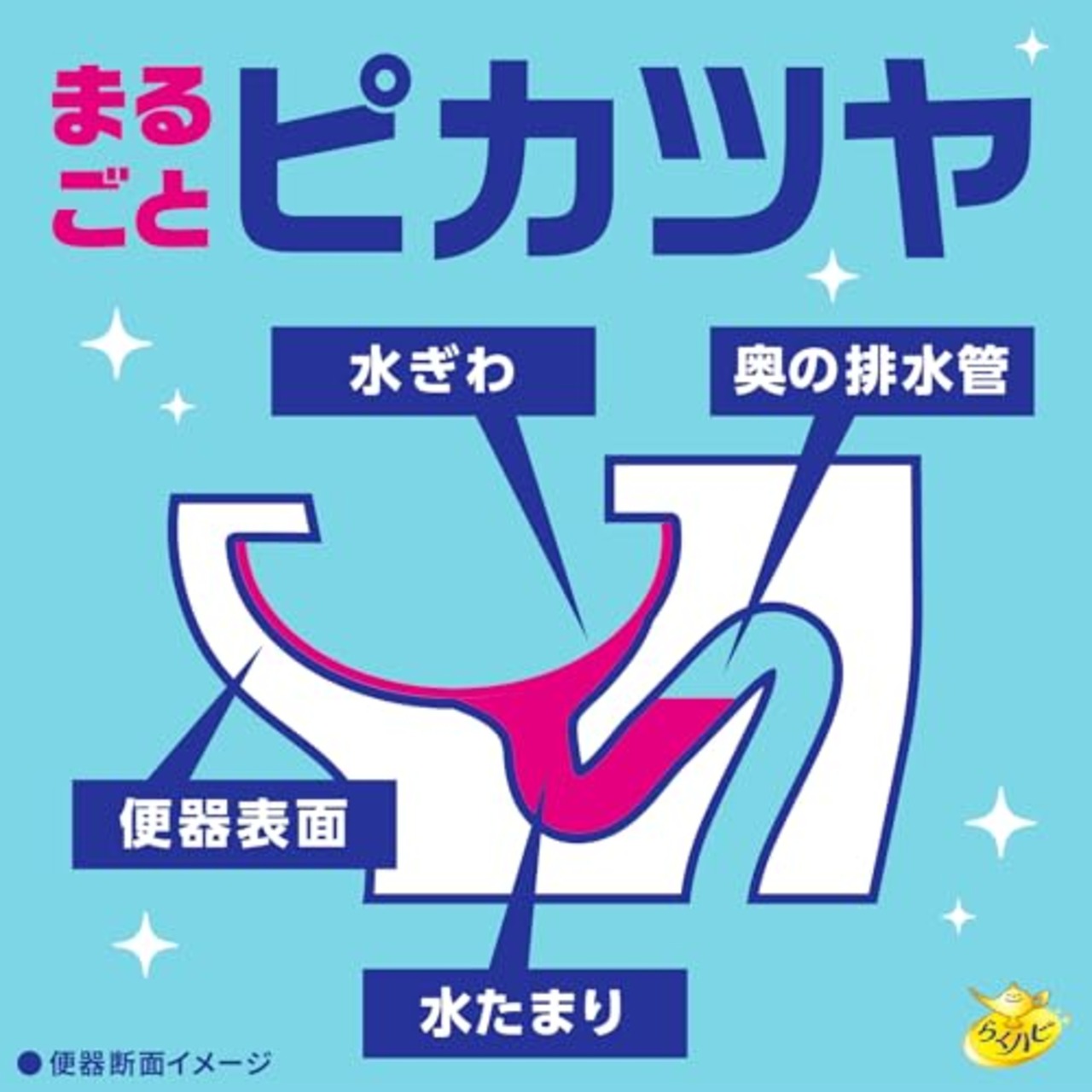 らくハピ いれるだけバブルーン トイレボウル トイレの洗浄剤 180g×3袋 トイレ掃除 こすらない 泡 洗剤 排水管 大掃除