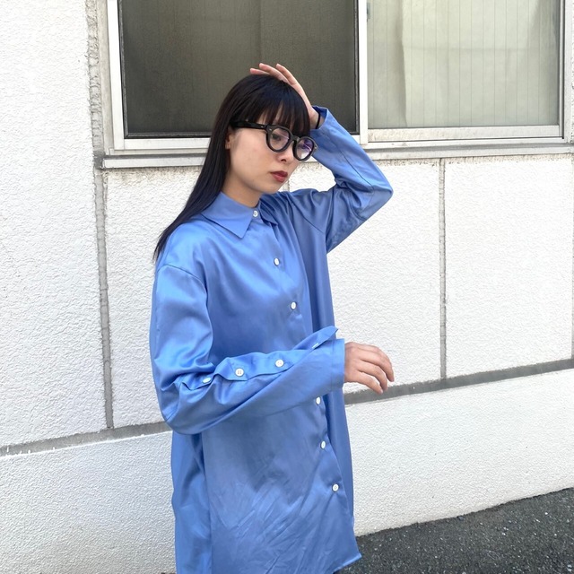 silk like oversize shirt