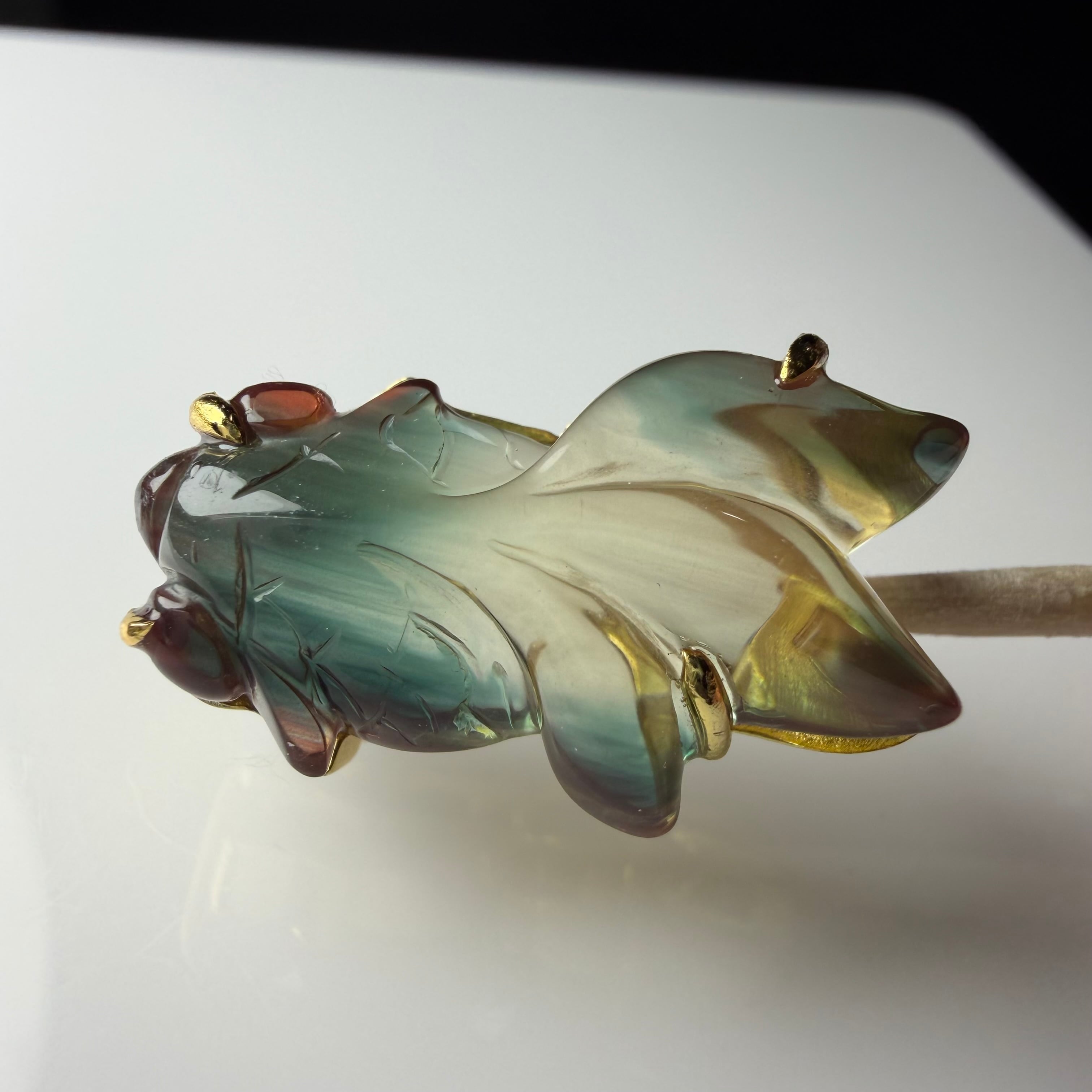 no.B6 アンデシン金魚 ペンダントトップ兼ブレスチャーム