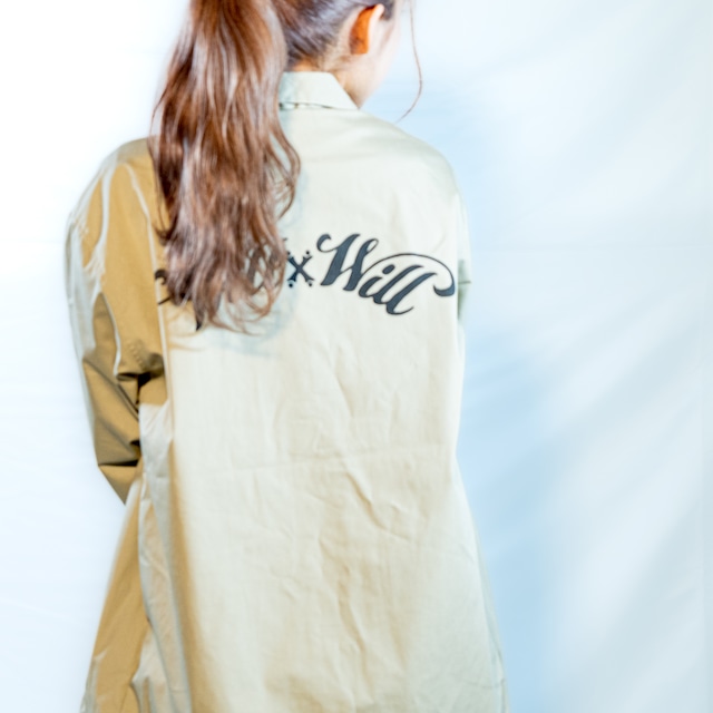 WillxWill Arch Logo Coach Jacket Beige