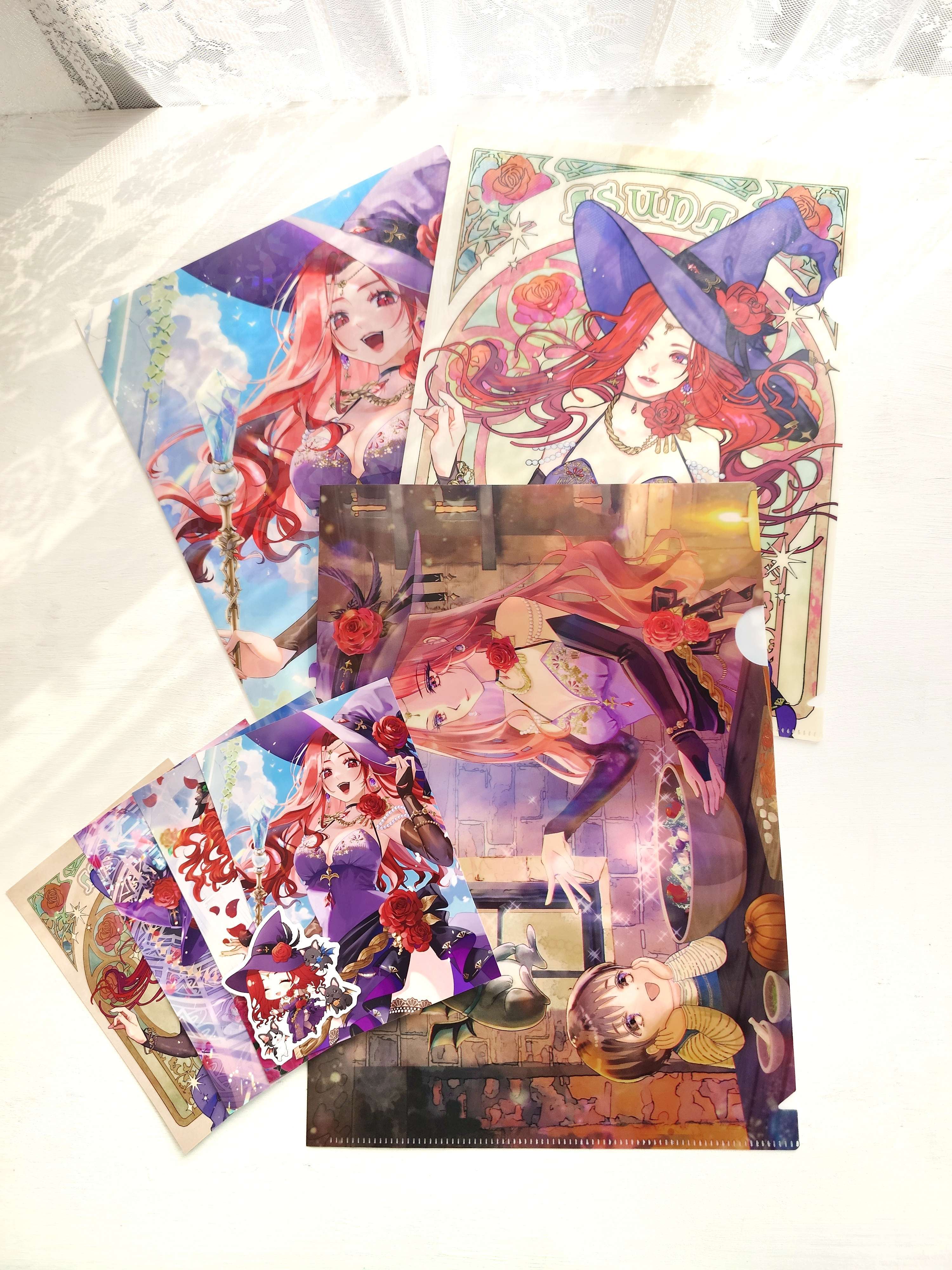 1000人記念Cセット (A4クリアファイル3種+ポストカード4種+おまけシール)