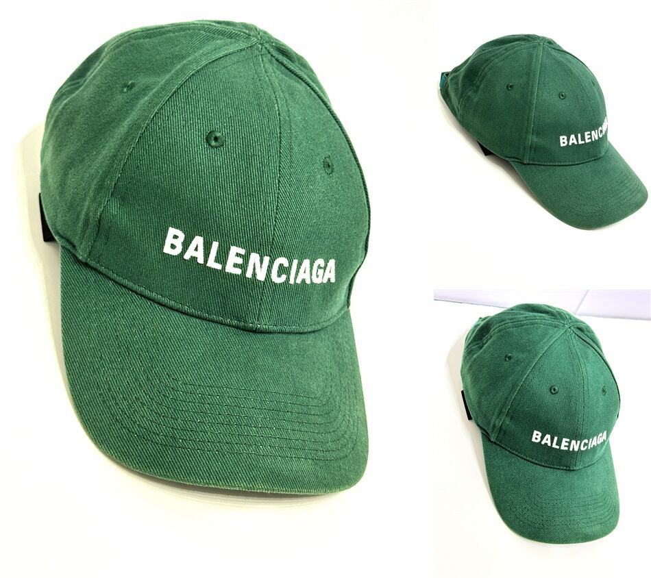 バレンシアガ　balenciaga LHEAD キャップ BALENCIAGA バレンシアガ ロゴ キャップ L 59 グリーン クラシック