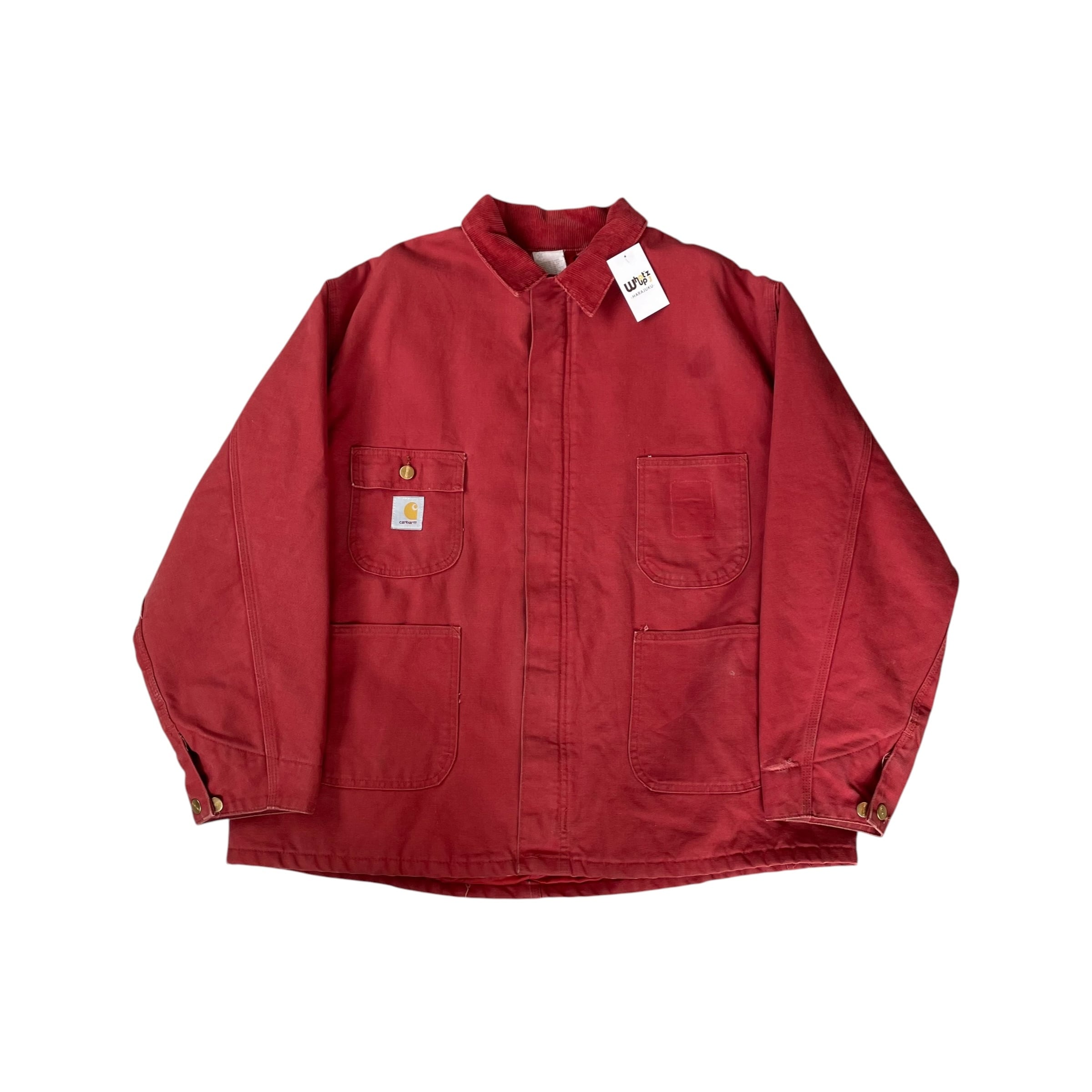 Rare Model!!!! 1990s Carhartt "Agri Gold Uniform" Zip Up Type Chore Coat