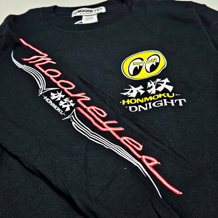 MOONEYES Tシャツ ロンT 本牧 Midnight ロング スリーブ [TML740BK
