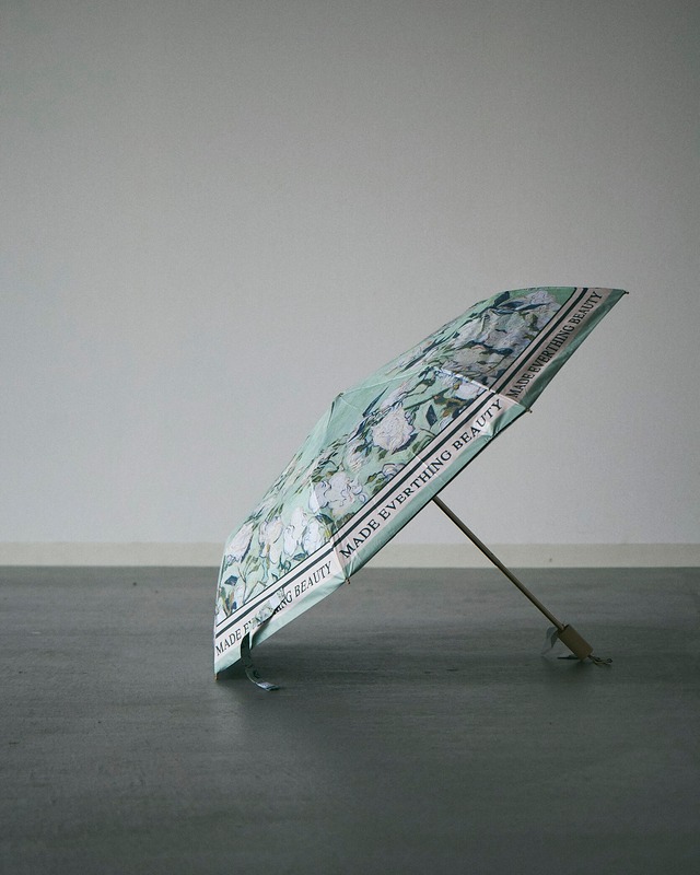 白バラ　三つ折り傘　［sam090]