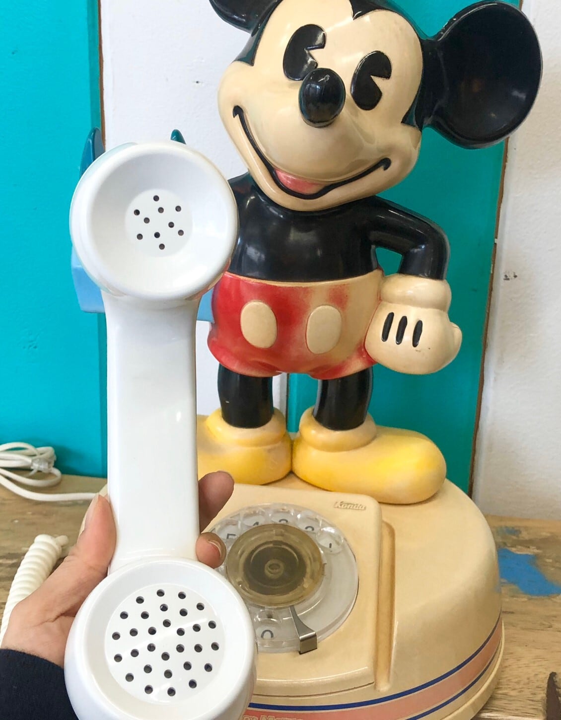 ◆送料無料!◆80s Vintage Disney Mickey Mouse Phone【ヴィンテージ ミッキーマウス テレフォン】 | THE  PUPPEZ☆e-shop　/ ザ　パペッツ松本-WEBショップ powered by BASE